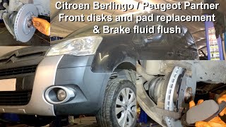 Citroen Berlingo : Peugeot Partner B9 front brakes & brake fluid flush