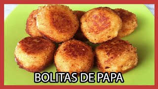 CÓMO hacer BOLITAS de PAPA | RECETA de BOLITAS de PAPA rellenas de QUESO