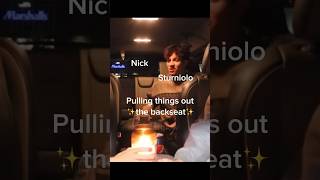 Nick pulling things out the backseat cuz why not😭😍#edit #fypシ゚ #sturniolotriplets #nicksturniolo