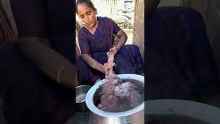 Hardworking Laxmi Aunty Making Raagi ( Mudde ) Balls #shorts #indianstreetfood