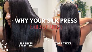 Why your silk press FAILS PART 2! get salon silk press at home! |Natural Nadine