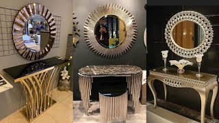 Top 50 ! Modern Mirror Console Table  Design Ideas 2024 For Enterway  Foryer | Hall Console Design