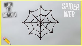 How to draw a Spider Web 🕸✏️