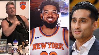 The Knicks Got Their Guy! Shams Charania Discusses the HUGE Trade for KAT!  Pat McAfee