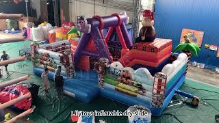 lilytoys inflatable park bounce castle  and inflatable slide for sale