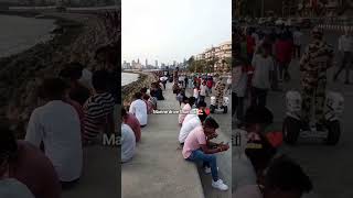 #marinedrive #mumbai beach ⛱️🏖️#publictransport #indianrailwayshort17 #viralvideo