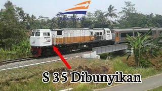 S 35 Dibunyikan|| Hunting KA Lodaya di Lakbok, Ciamis