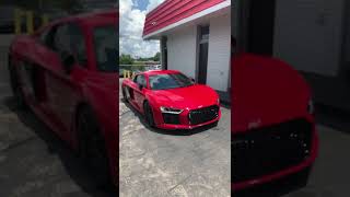 CLEAN AUDI R8 🔥🩸 WITH CLEAN RED PAINTJOB 💫#v10  #audir8