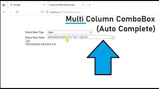 Multi Column ComboBox in Asp.Net C# SQL | swift learn