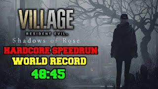 Resident Evil Village Shadows of Rose Hardcore Speedrun 48:45 (Former World Record)