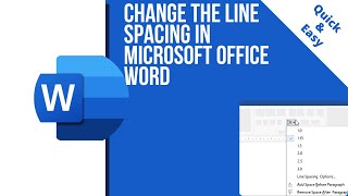 Change the line spacing in Microsoft Office Word