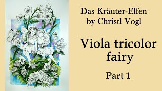 Viola tricolor. Part 1 #Coloring  in 'Das Kräuter-Elfen Malbuch' by C.Vogl #adultcoloring