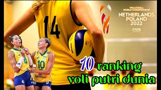 10 RANKING BOLA VOLI PUTRI DUNIA