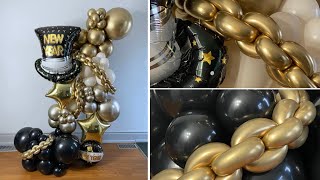 Balloon Garland With Gold Chains