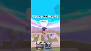 Goku ultra instinto En roblox vs en el anime