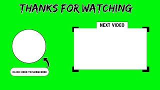 End screen outro green screen no Copyright | Green screen outro for YouTube without copyright