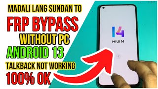 Xiaomi 11 Lite 5G NE frp bypass without pc android 13