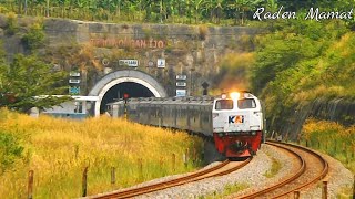 KERETA API PANJANG ‼️ MENEMUKAN KERETA API NGEBUT KELUAR MASUK TEROWONGAN IJO