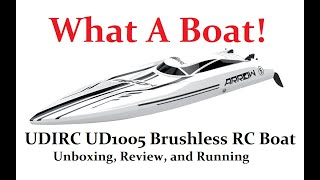 UDIRC UD1005 - 630mm Brushless RC Boat - Unboxing, Review and Running