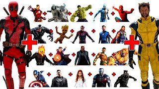 Combining 22 AVENGERS into ONE!  WOLVERINE + DEADPOOL + SPIDER-MAN + GHOST RIDER and MORE!