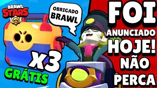 NOTÍCIA BOA!! FOI ANUNCIADO HOJE! BRAWL STARS VAI DAR MAIS RECOMPENSAS GRÁTIS!