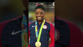 Simone Biles wins all-around gold Back to Back Paris Olympic #simonebiles #trending #viralshorts