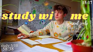 LIVE | 12-HOUR study with me 📚🌧 rain sounds & pomodoro timer 60 & 10 (Part 1)