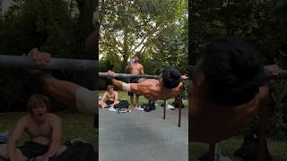 INSANE STATIC COMBO #calisthenics #motivation #streetworkoutmotivation #crazyskill #frontleverking