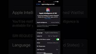 Apple Intelligence and Siri Enrollment