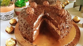 كيكة  فيريرو روشيه علي البخار خفة وهشاشة وداعا للفرن 🤤 Gâteau façon Ferrero Rocher cuit à la vapeure