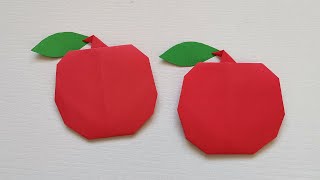 Origami Apple Easy Make instructions | How to make paper origami fruit easy