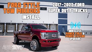 Power Folding & Extending Towing Mirror Upgrade - 2017-2022 Ford F250/F350 Tow Mirrors - Boost Auto