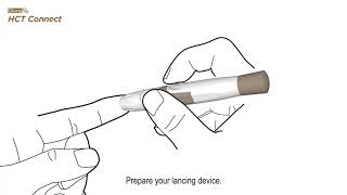 GlucoRx HCT Connect - Taking A Blood Glucose Test