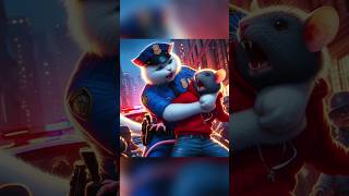 A kitten Revenge for father police cat, end #cat #cuteanimal #animation #cutecat #cartoon #cutepet