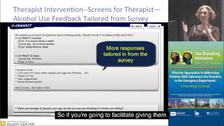 NIDA/SAMSHA Blending Workshop: (11)  Using Technology to Facilitate SBIRT