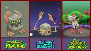 My Singing Monsters Vs The Lost Landscapes Vs The Monster Explorers | Redesign Comparisons - MSM