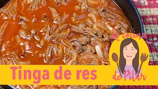 *Cómo hacer *Tinga ó carne a la tomatina fácil y deliciosa receta / lo mejor para una buena taquiza!