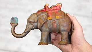 1920's Cast Iron Mechanical Elephant Bank Restoration