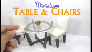 Dining Table and Chairs Tutorial for Dollhouse Dolls and Miniature (How to Make)