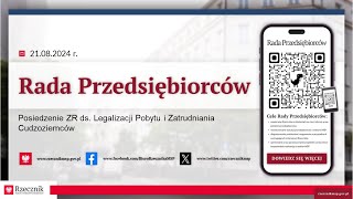 Posiedzenie Zespołu Roboczego ds. Legalizacji Pobytu i Zatrudniania Cudzoziemców | 21.08.2024