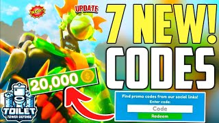 ⚠️UPDATE!⚡CODES⚠️TOILET TOWER DEFENSE ROBLOX CODES 2024 -TOILET TOWER DEFENSE CODES