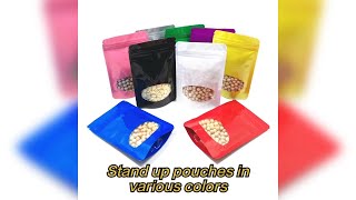 Customize stand up pouch with window  wholesale RSH Packaging China