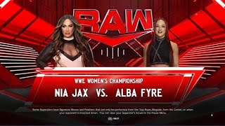 Nia Jax V Alba Fyre for the WWE Women's Championship on WWE2K24