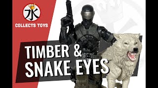 Hasbro G.I. Joe Classified Series Snake Eyes and Angry Timber Unboxing and Review