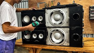 Restoration Of Severely Damaged TONGON Speakers // Amazing Speaker Restoration Project