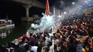 गंगा आरती गांधी घाट पटना #Ganga_aarti