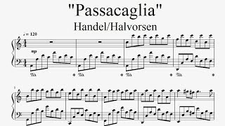 "Passacaglia" – Handel/Halvorsen (piano sheet music)