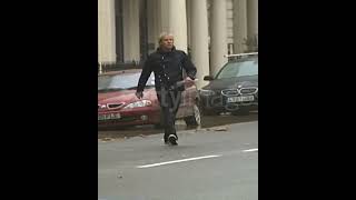 Rhys Ifans takes a long jump to cross the flooded street. 😏😊🥺🤗🥵🥰😘❤