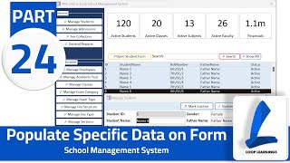 School Management System | Part-24 | Populate Specific Data on Form