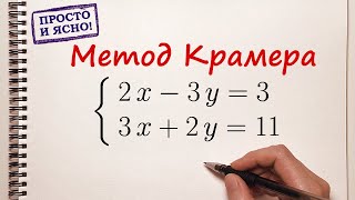 Решение системы уравнений методом Крамера 2x2